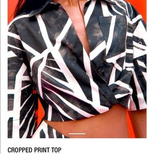 Short sleeved cropped shirt from Zara .